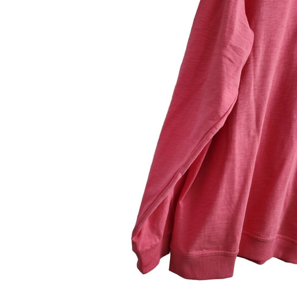 AdiPure by Adidas Mens Golf Sweater XL Salmon Pink 1/4 Zip Pullover Outdoor - Picture 4 of 13